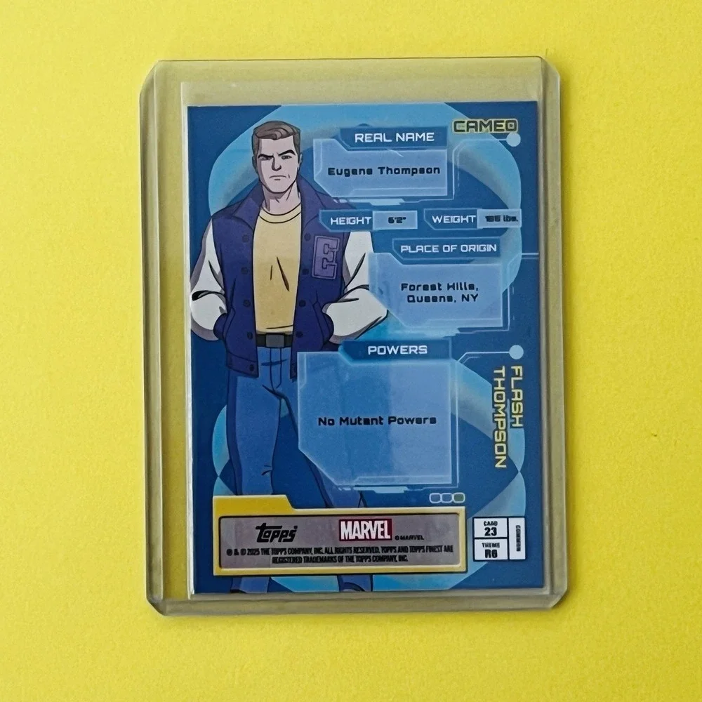 2025 Topps Finest‎ Marvel Flash Thompson RISE CAMEO #23